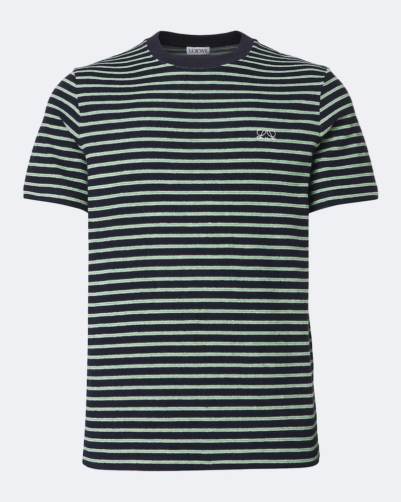Loewe T-Shirt Double L aus Frottee Multicolor