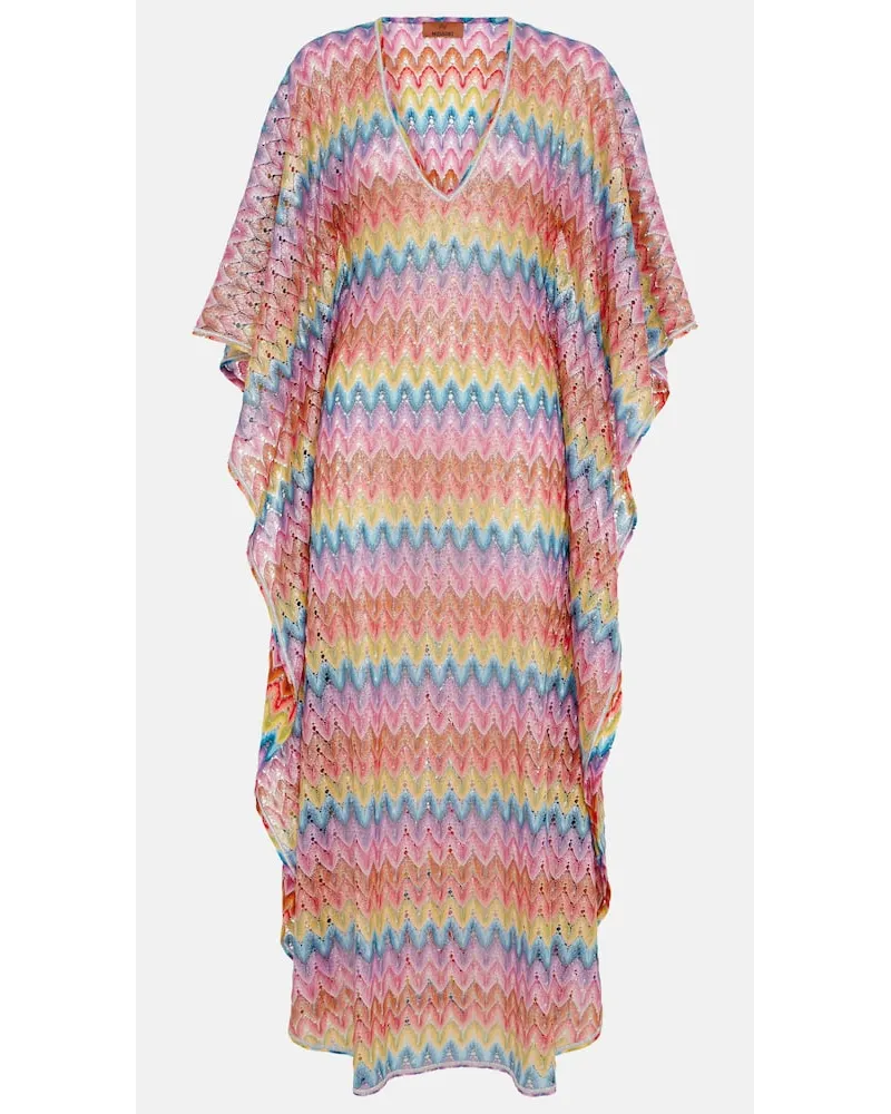 Missoni Kaftan aus Haekelstrick Multicolor