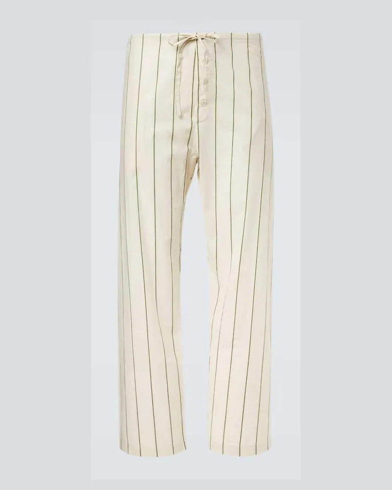 BODE Pyjamahose Celery aus Baumwolle Weiß