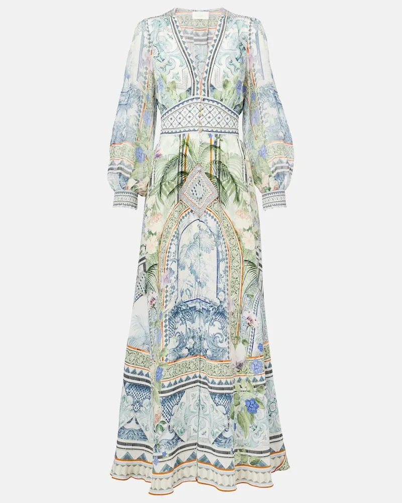Camilla Maxikleid aus Seide Multicolor