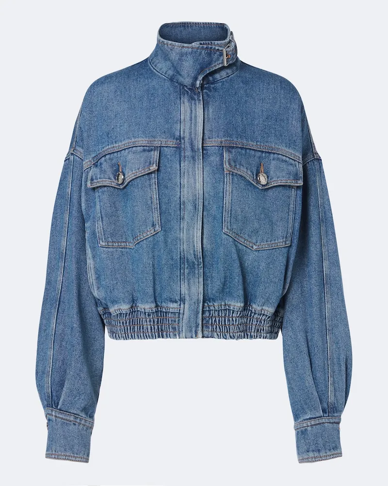 SPORTMAX Bomberjacke aus Denim Blau