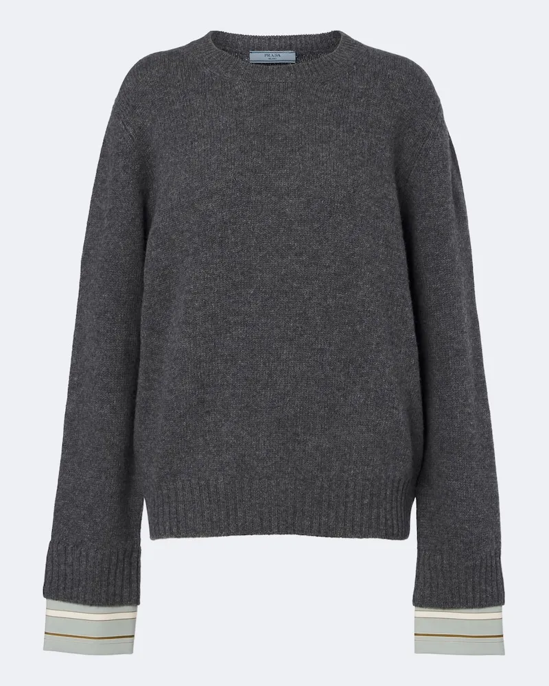 Prada Pullover aus Wolle und Kaschmir Grau