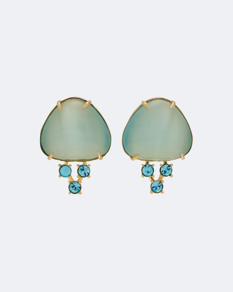 Oscar de la Renta Ohrringe Blau