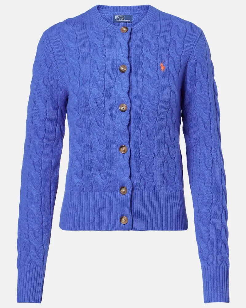 Ralph Lauren Cardigan aus Wolle und Kaschmir Blau
