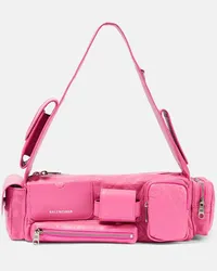 Balenciaga Schultertasche Superbusy XS aus Leder Pink