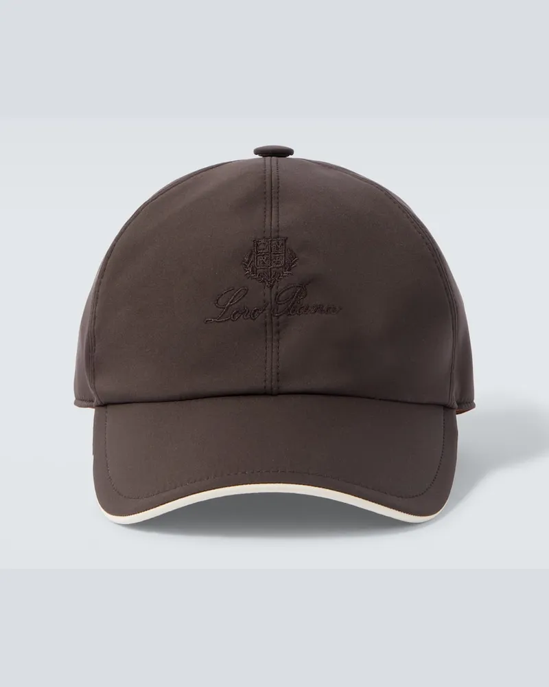 Loro Piana Bestickte Baseballcap Braun
