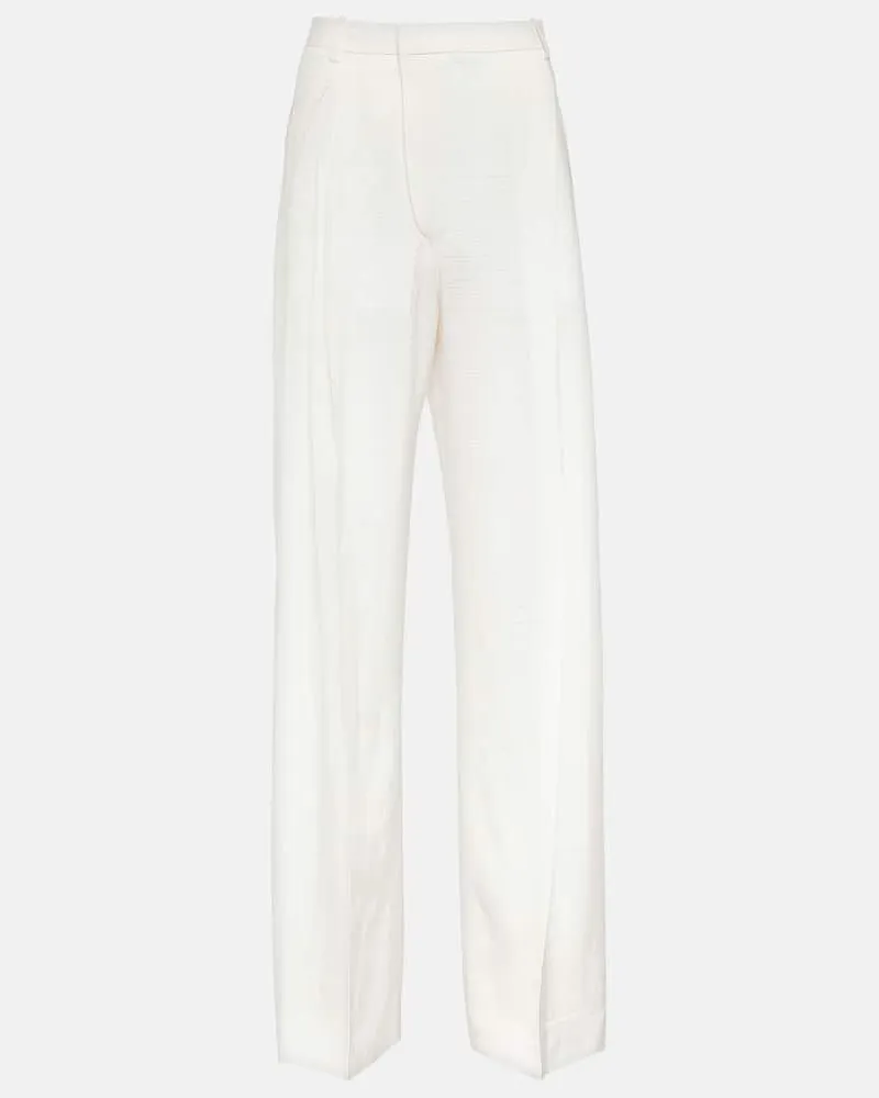 Victoria Beckham Weite High-Rise-Hose Weiß