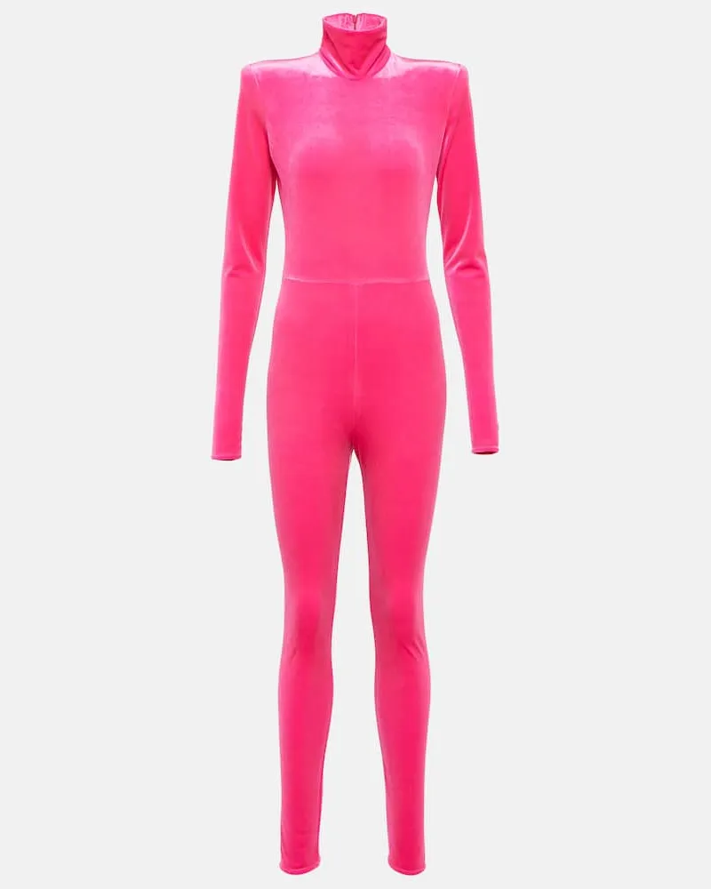 Alexandre Vauthier Bodysuit aus Samt Rosa