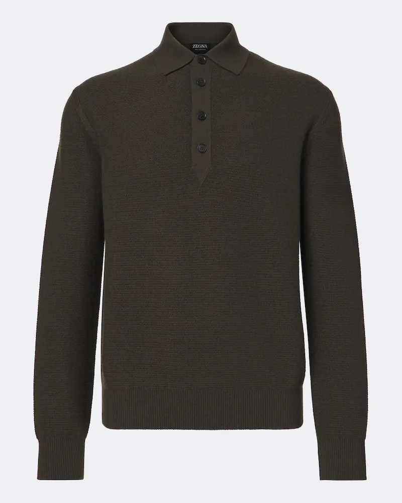Ermenegildo Zegna Polopullover aus Kaschmir Grün