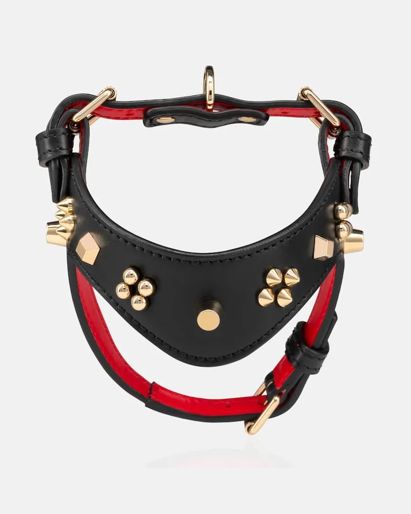 Christian Louboutin Geschirr für Hunde Loubiharness XS aus Leder Schwarz