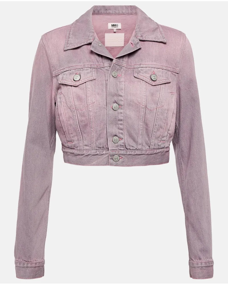 Maison Margiela Cropped-Jeansjacke Pink