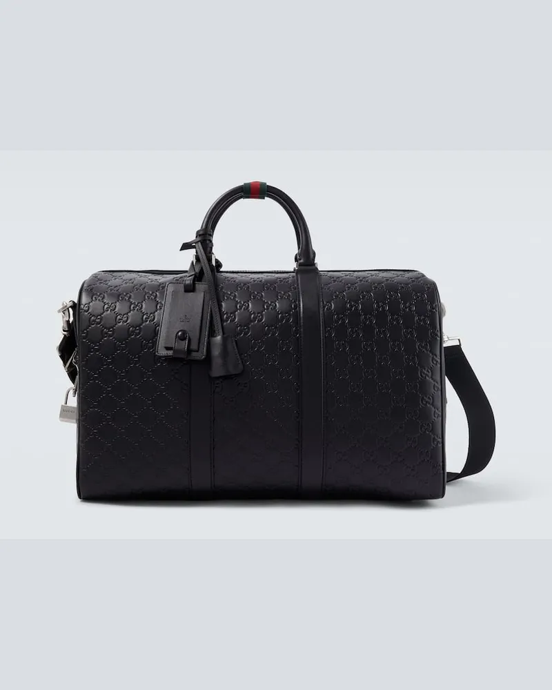 Gucci Weekender GG aus Leder Schwarz