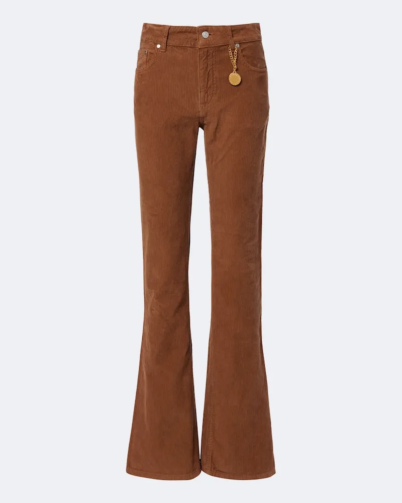 Stella McCartney Schlaghose aus Baumwoll-Cord Braun