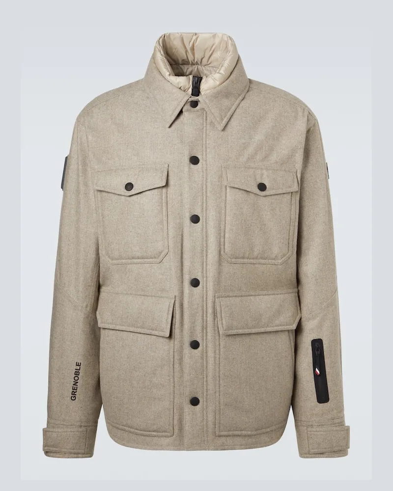 Moncler Skijacke Antuco aus Schurwolle Beige