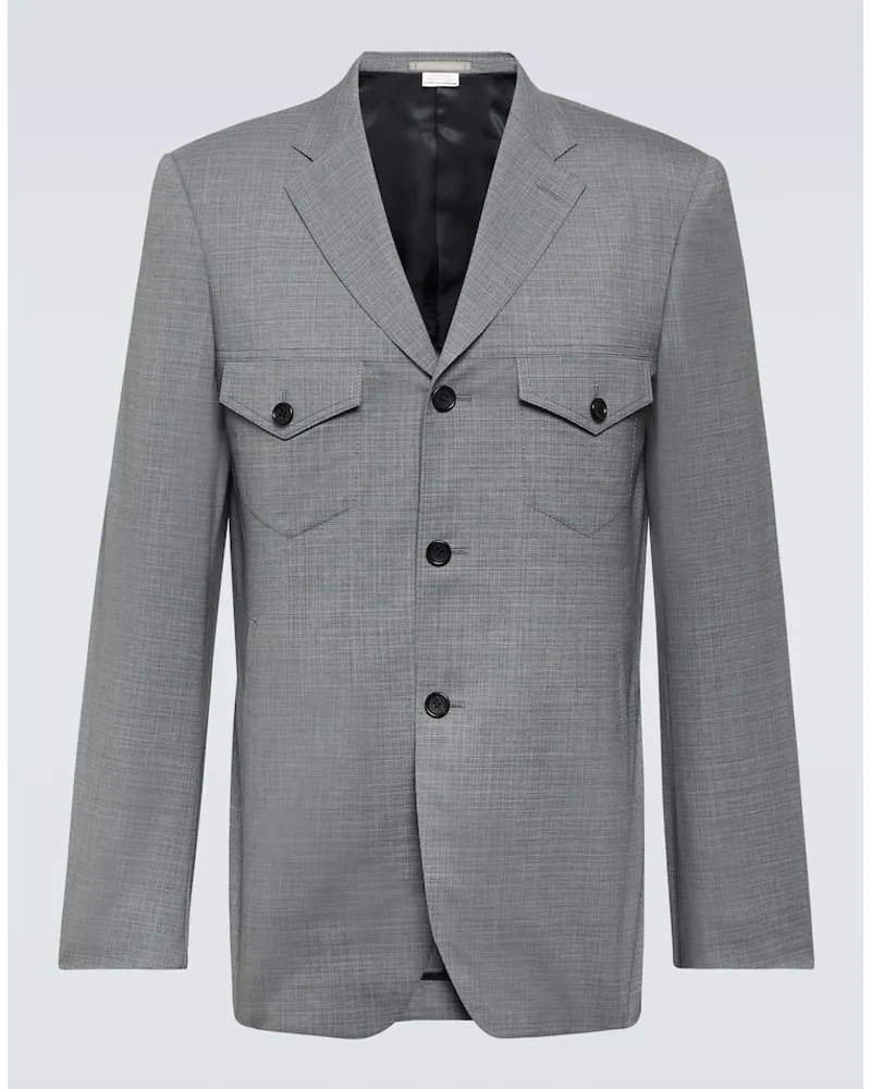 Comme des Garçons Comme des Garçons Homme Deux Blazer aus Wolle Grau