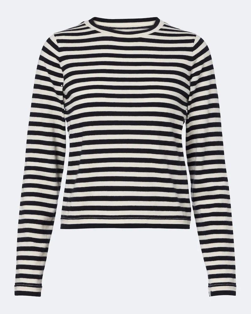 extreme cashmere Top N°451 Lisa aus Baumwolle und Cashmere Blau