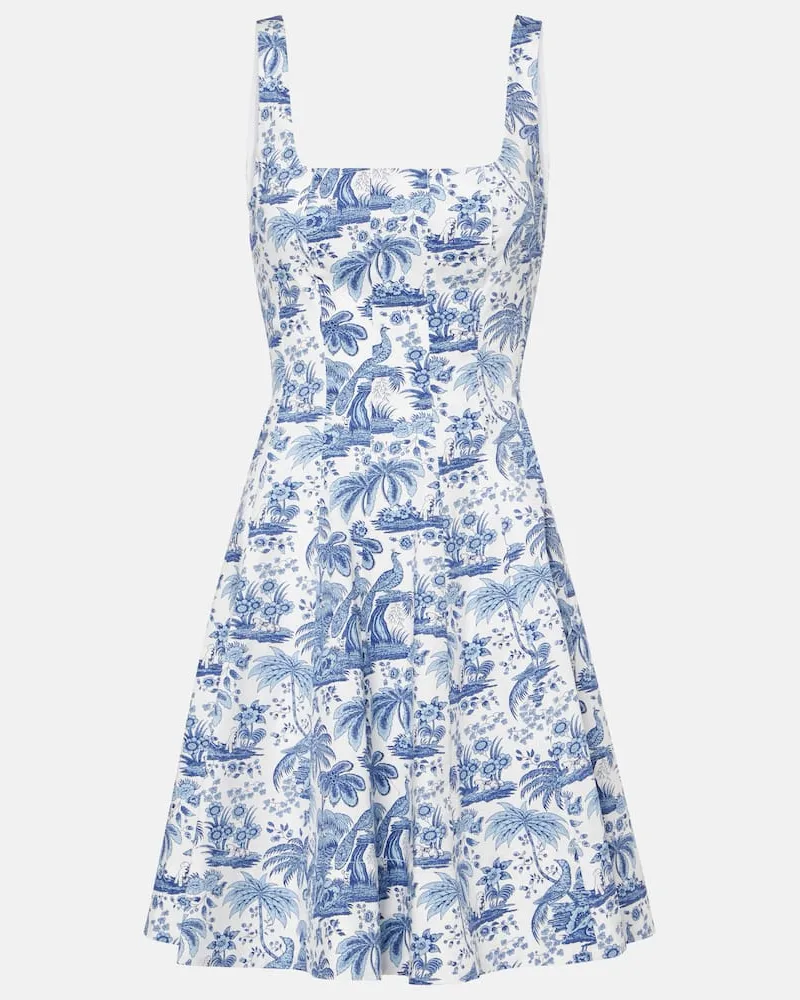 STAUD Minikleid Wells aus Baumwolle Blau