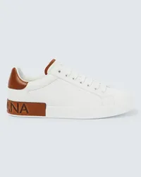 Dolce & Gabbana Sneakers Portofino aus Leder Weiss