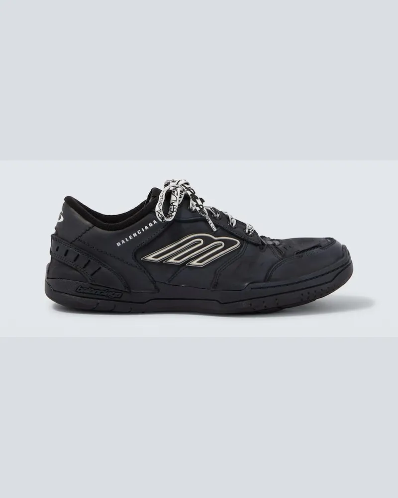 Balenciaga Sneakers Hamptons aus Leder Schwarz
