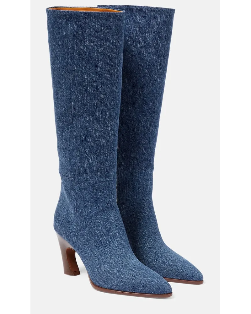 Chloé Chloé Stiefel Oli aus Denim Blau