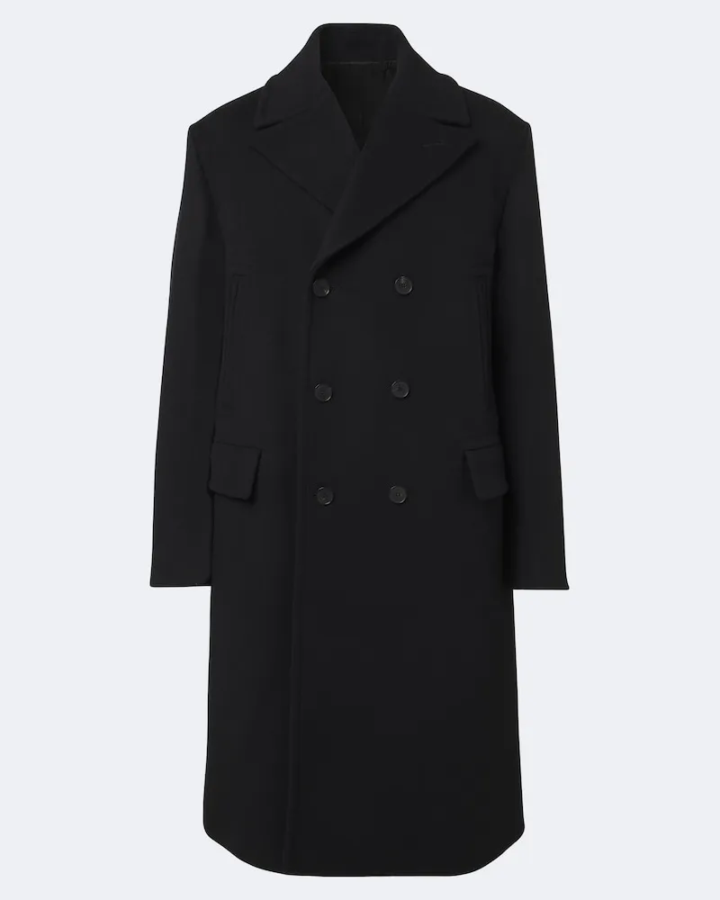 Fendi Mantel aus Wolle Schwarz