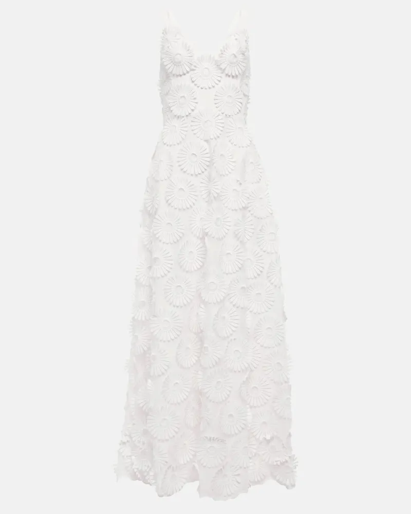 Elie Saab Verzierte Robe Weiß