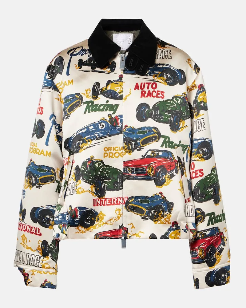 Sacai Bedruckte Jacke Multicolor
