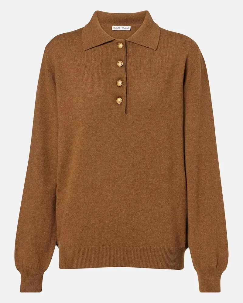 Blazé Milano Blazé Milano Polopullover Highland aus Wolle und Kaschmir Braun