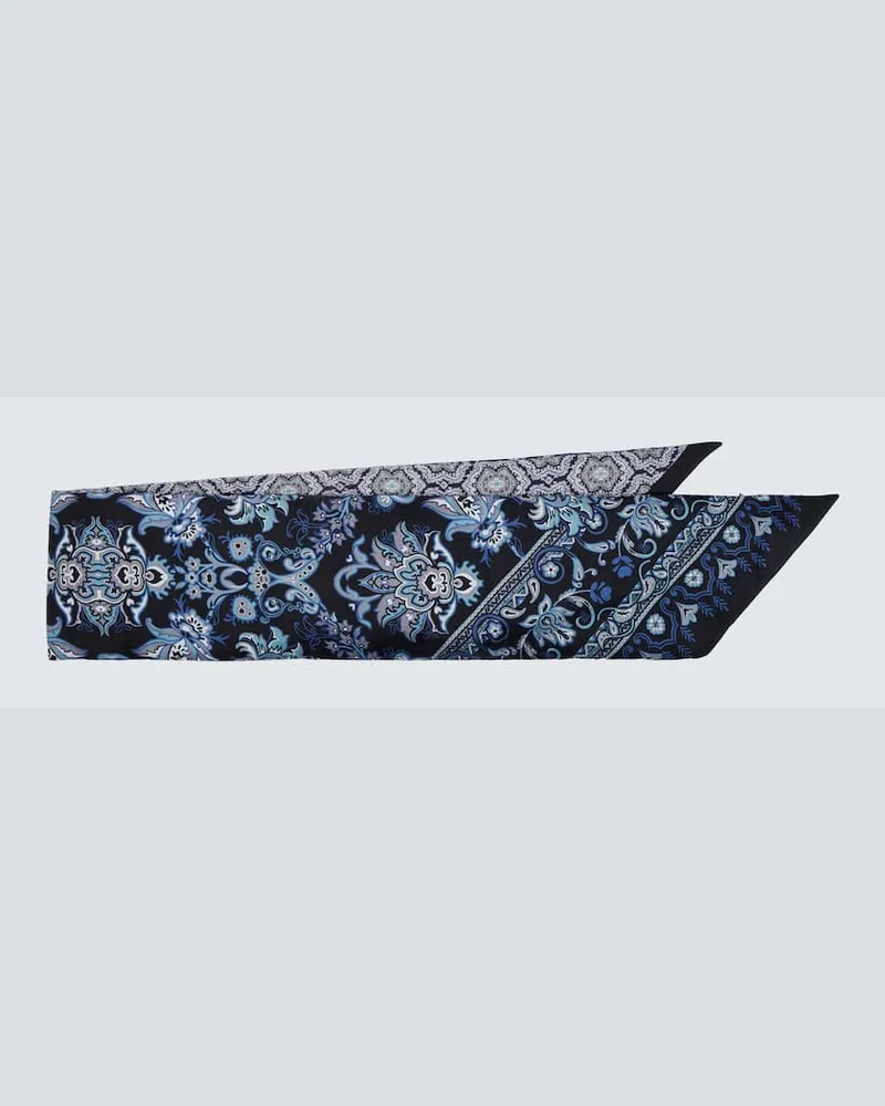 Etro Tuch aus Seiden-Twill Blau