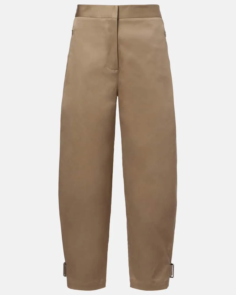 Proenza Schouler Barrel-Hose Serene aus Baumwolle Beige