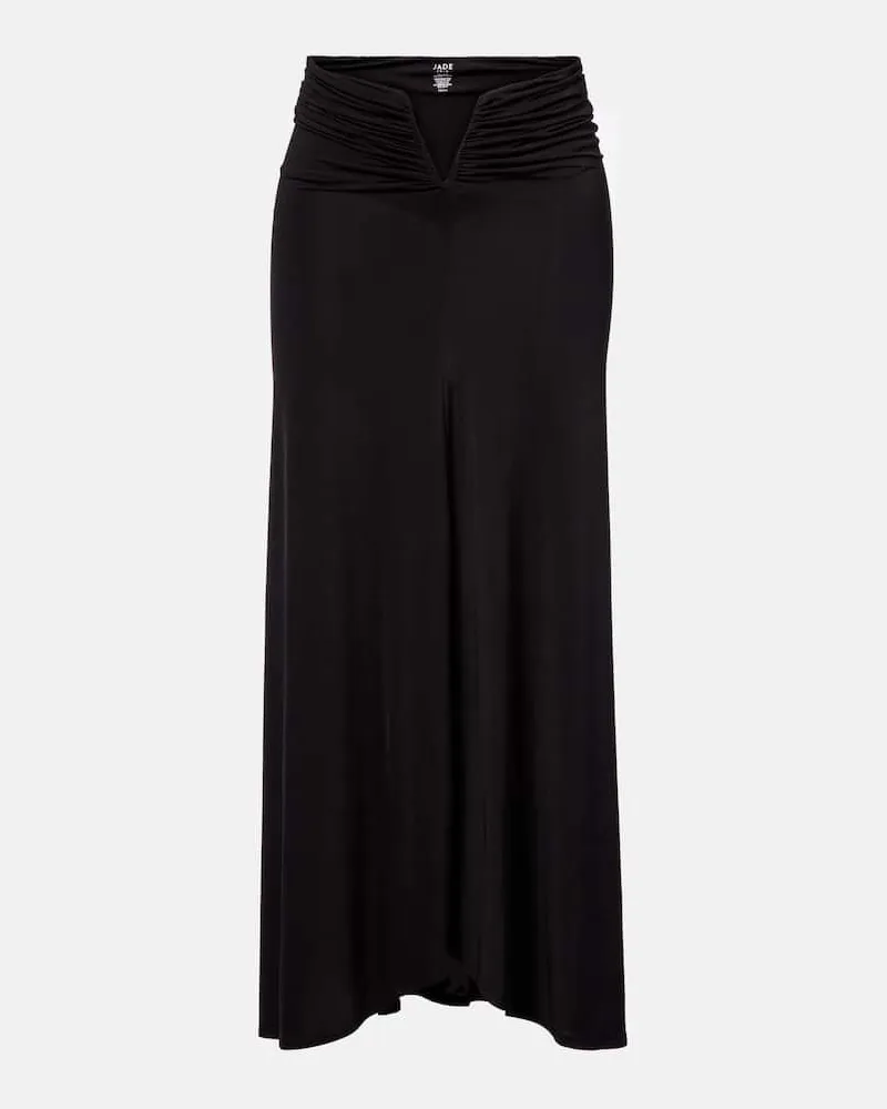 JADE SWIM Maxirock Skyla aus Jersey Schwarz