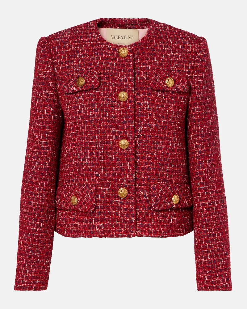 Valentino Garavani Jacke aus Tweed Rot