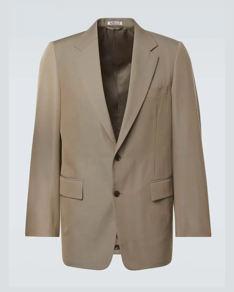 AURALEE Blazer aus Wollgabardine Beige