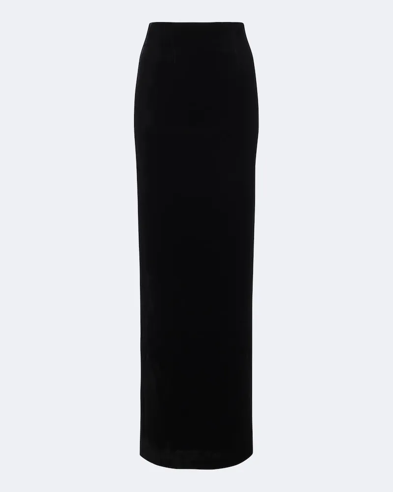 Roland Mouret Maxirock aus Samt Schwarz