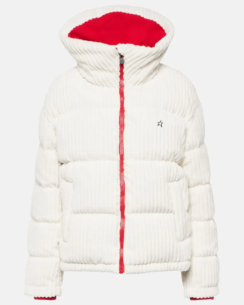 Perfect Moment Skijacke Jumbo aus Cord Weiã