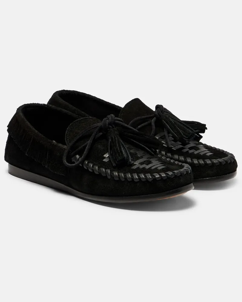 Isabel Marant Mokassins Fitza aus Veloursleder Schwarz
