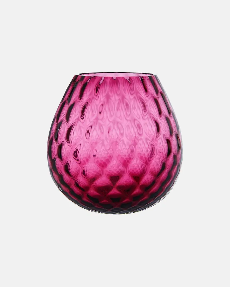 NasonMoretti Windlicht Macramé Large Rosa