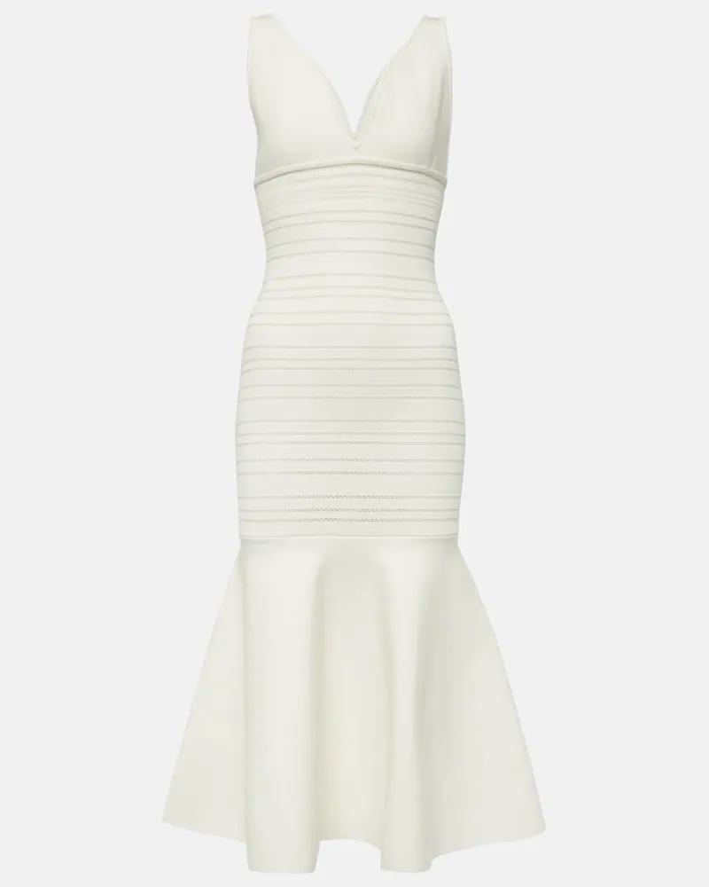 Victoria Beckham Midikleid aus Jersey Weiß