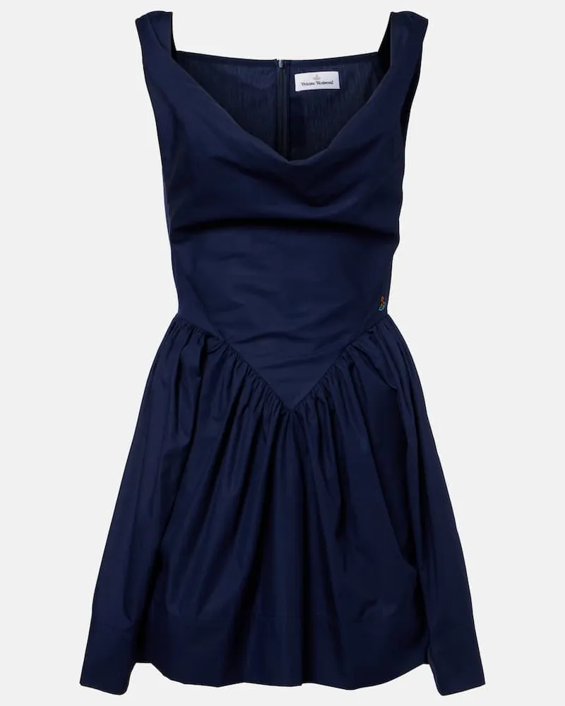 Vivienne Westwood Minikleid Sunday aus Baumwolle Blau