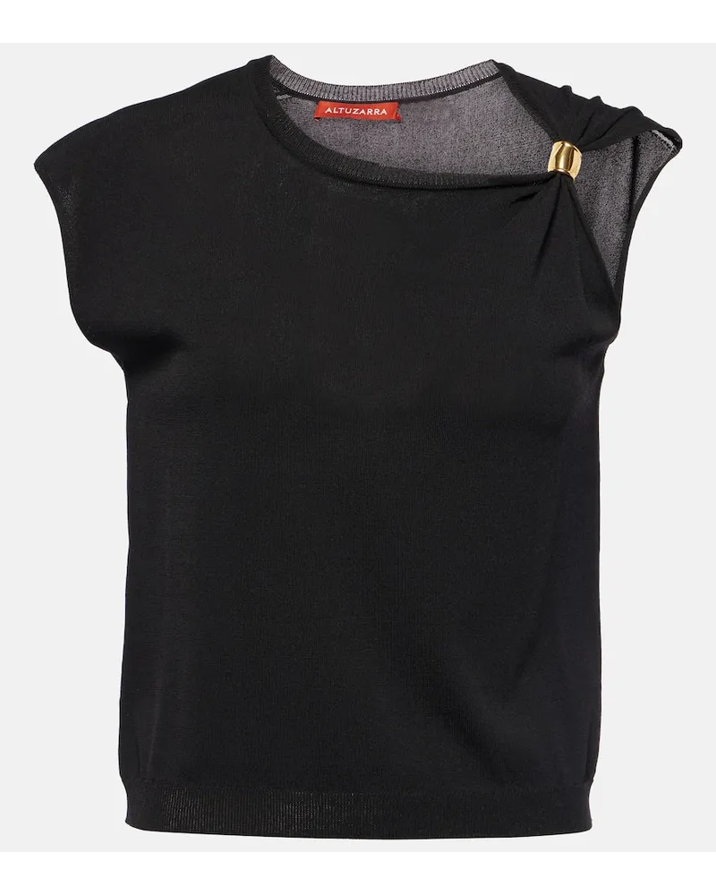 Altuzarra Top Rinaldi aus Jersey Schwarz