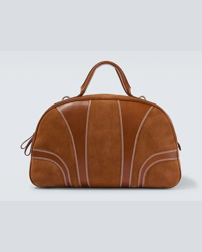Dries van Noten Weekender aus Leder Braun