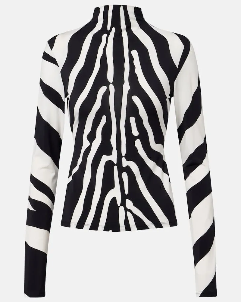 Ferragamo Bedrucktes Top Schwarz