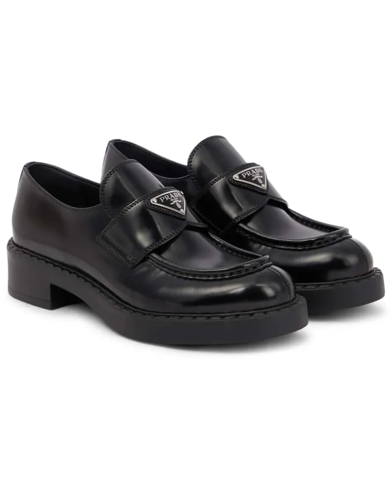 Prada Loafers aus Leder Schwarz