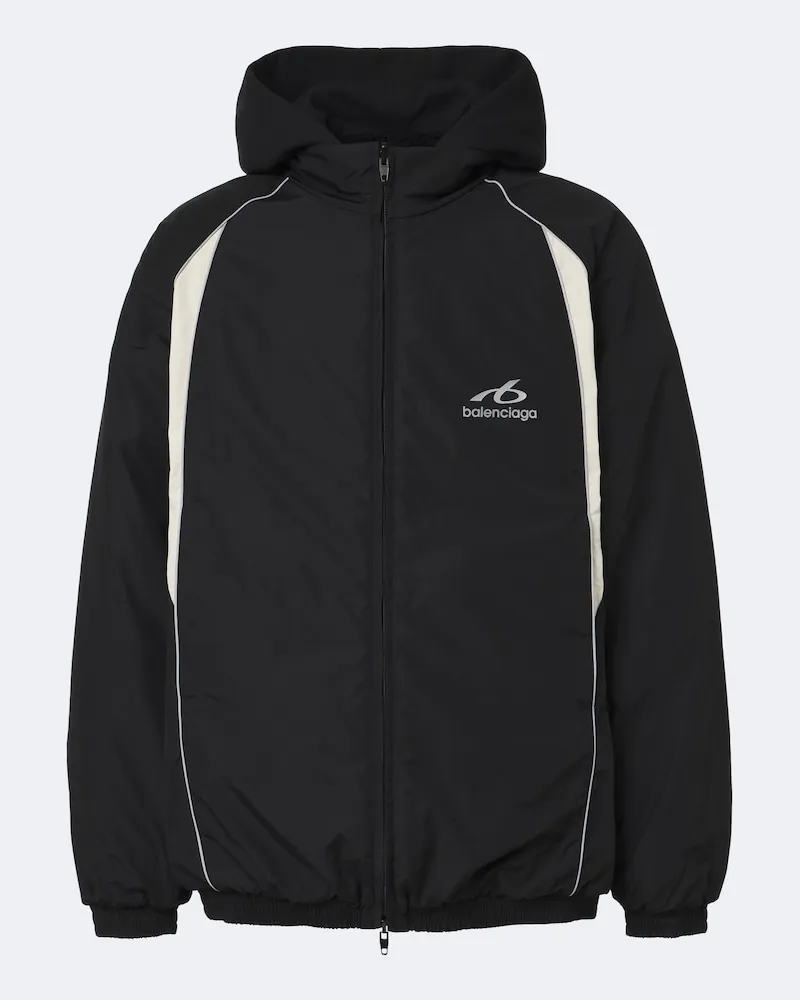 Balenciaga Hoodie aus Baumwolle Schwarz