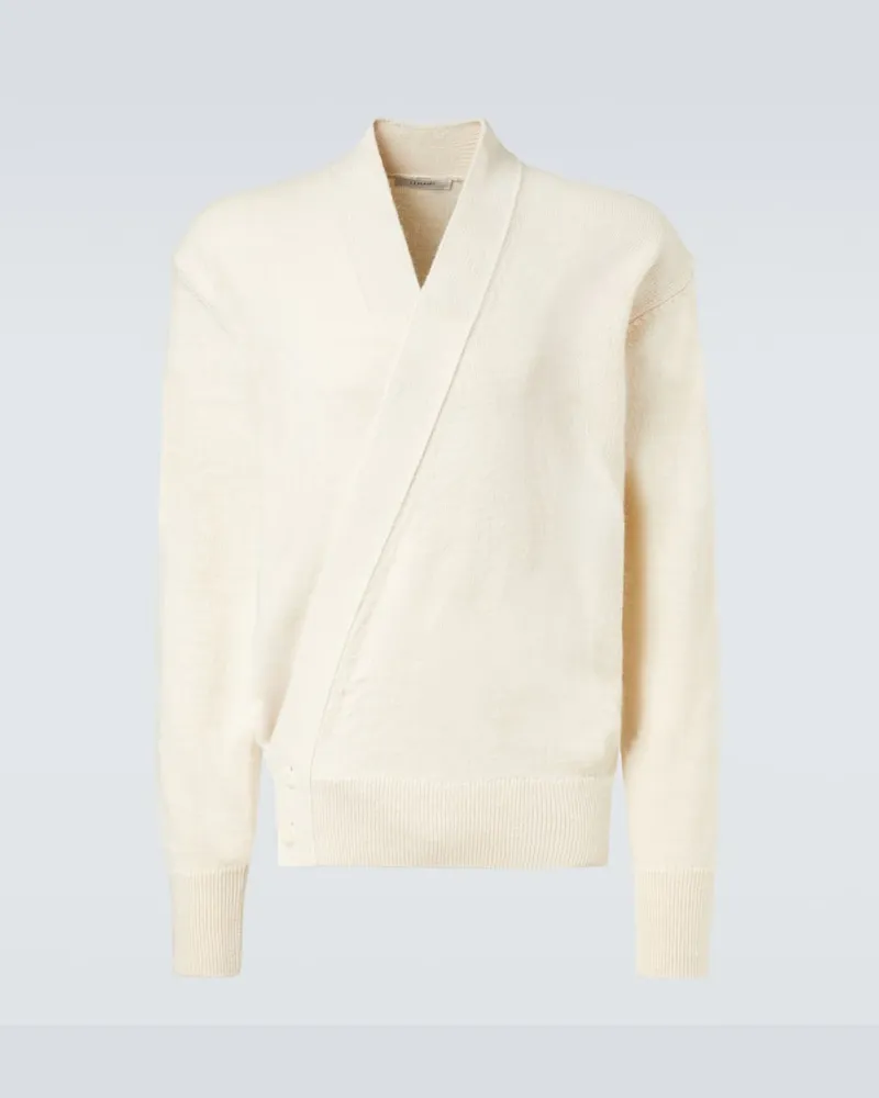 Christophe Lemaire Cardigan aus einem Wollgemisch Weiß