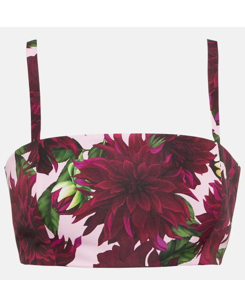 Oscar de la Renta Bedrucktes Bralette Pink