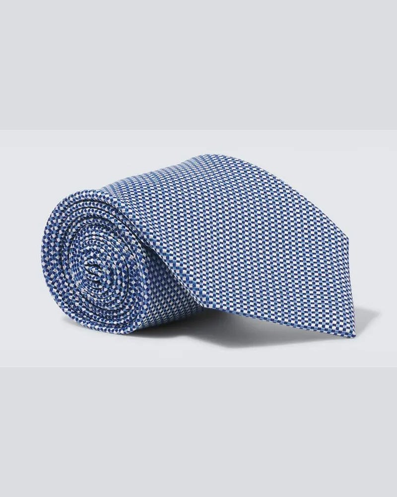 Charvet Krawatte aus Seide Blau
