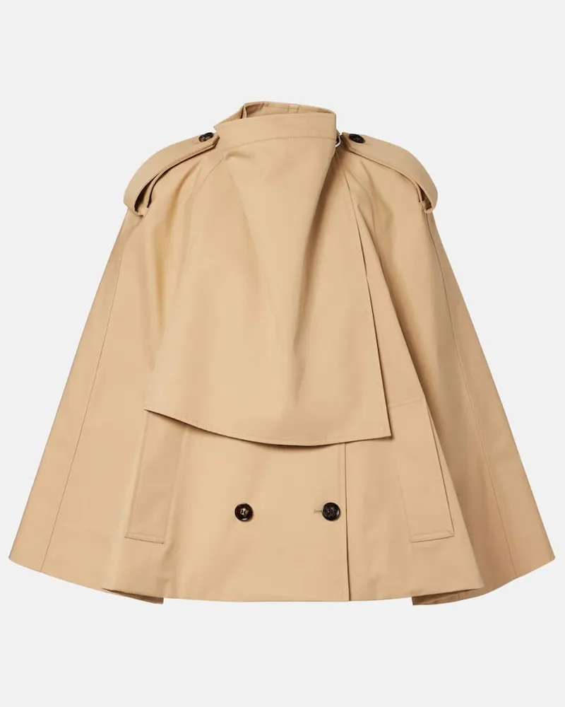 Burberry Cape aus Baumwolle Beige