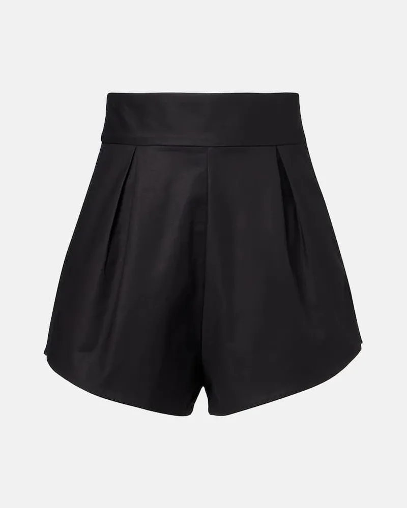 Adriana Degreas High-Rise Shorts aus einem Baumwollgemisch Schwarz