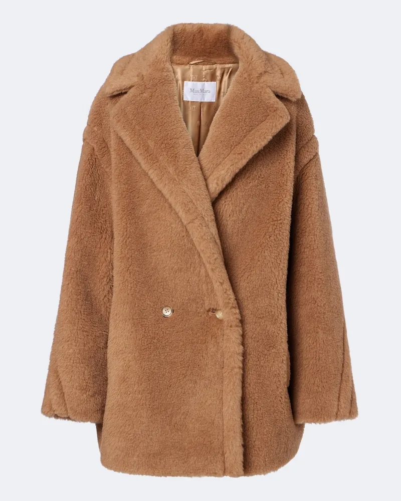 Max Mara Cabanjacke Teddy Bear aus Kamelhaar und Seide Braun